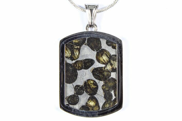 Sericho Pallasite Dog Tag Meteorite Pendant - Kenya #380549